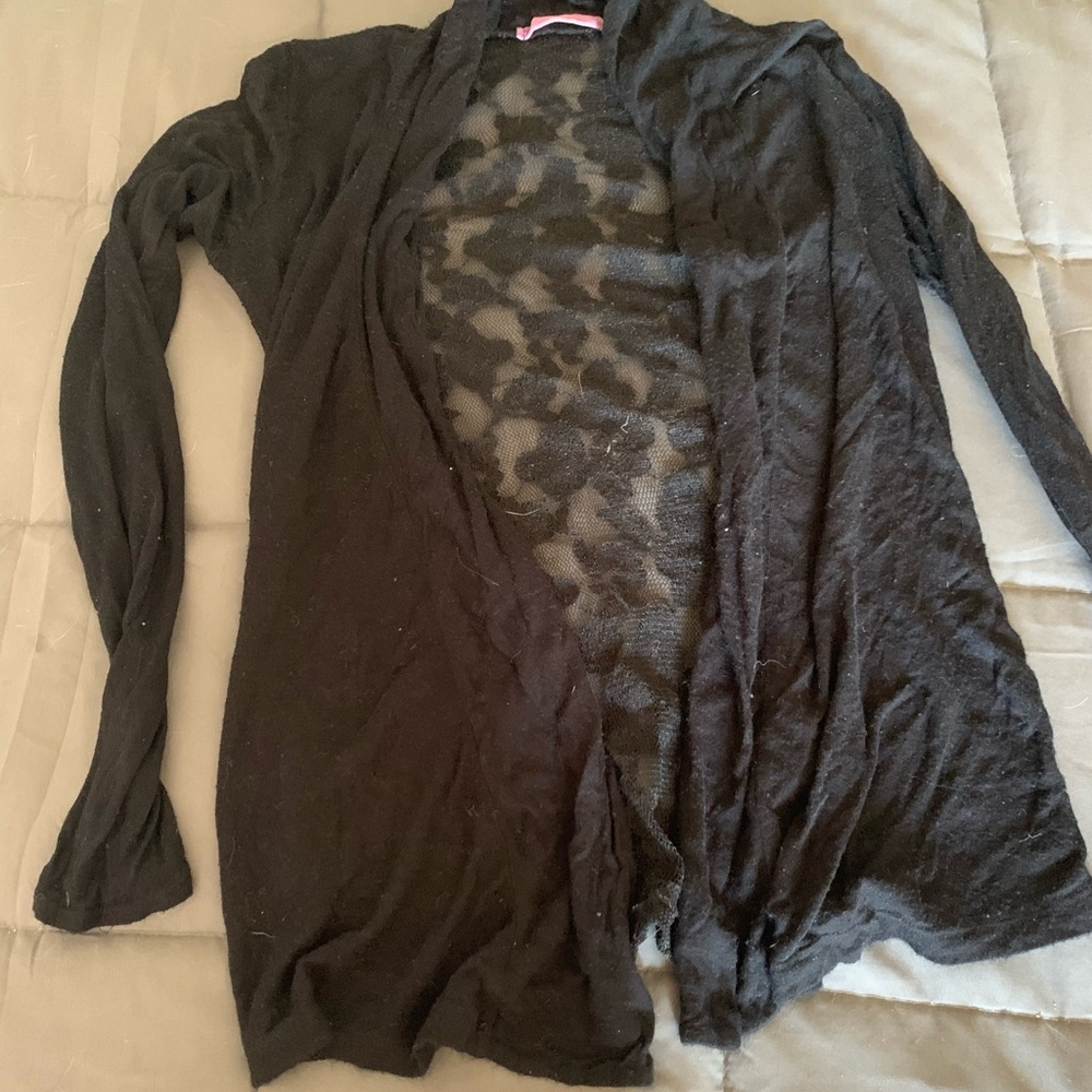Black lace cardigan